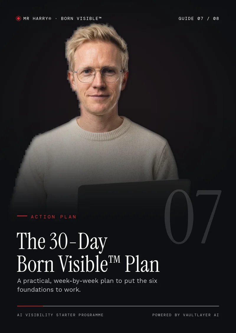 Guide 07 cover — The 30-Day Born Visible™ Plan — MR HARRY® Born Visible™